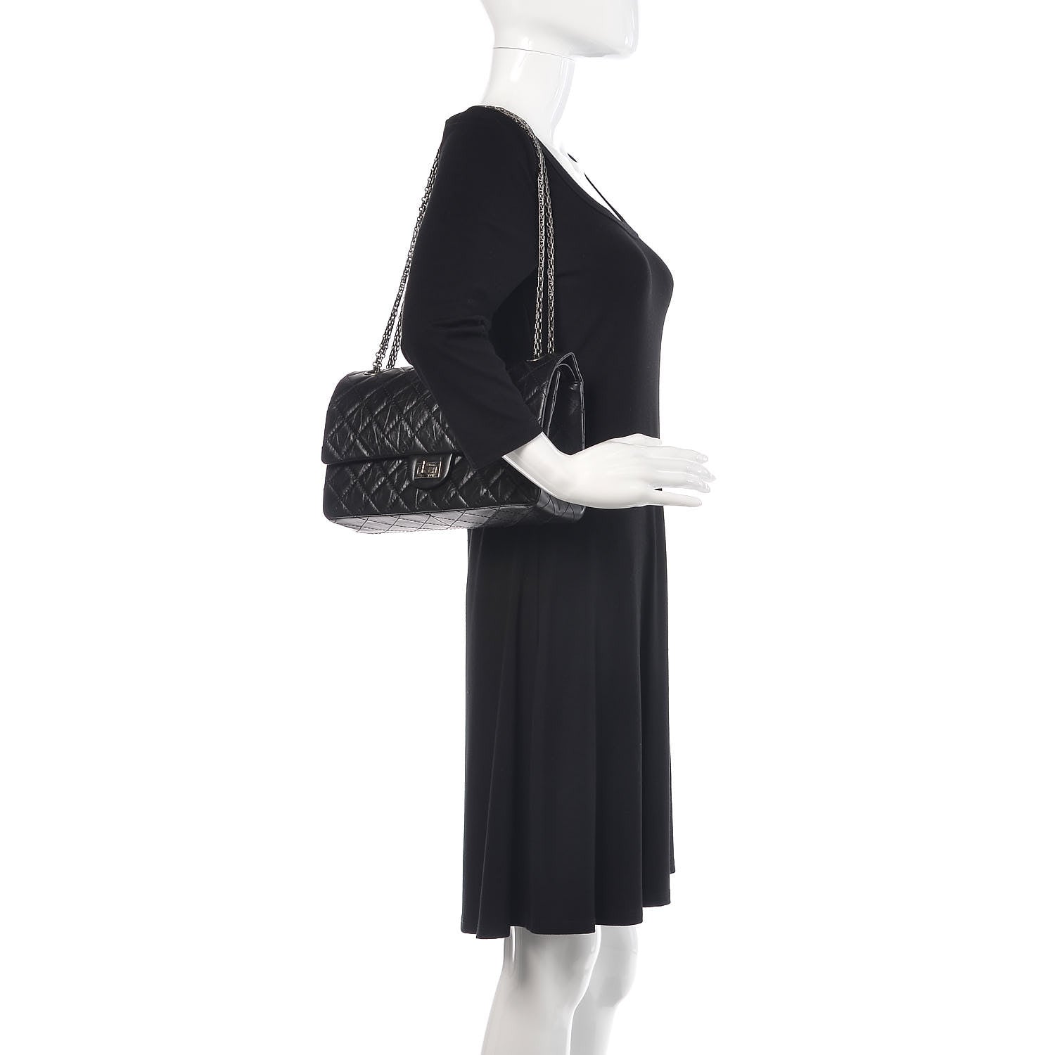Chanel Aged Calfskin Quilted 2.55 Reissue 226 Flap Black 2 of 10