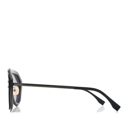 Fendi Rubber FF Fabulous Shield Sunglasses FF M0039/G/S Black 3 of 7