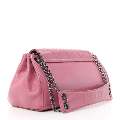 Chanel Glazed Calfskin Quilted Lucky Charms East West Accordion Flap Pink 3 of 14