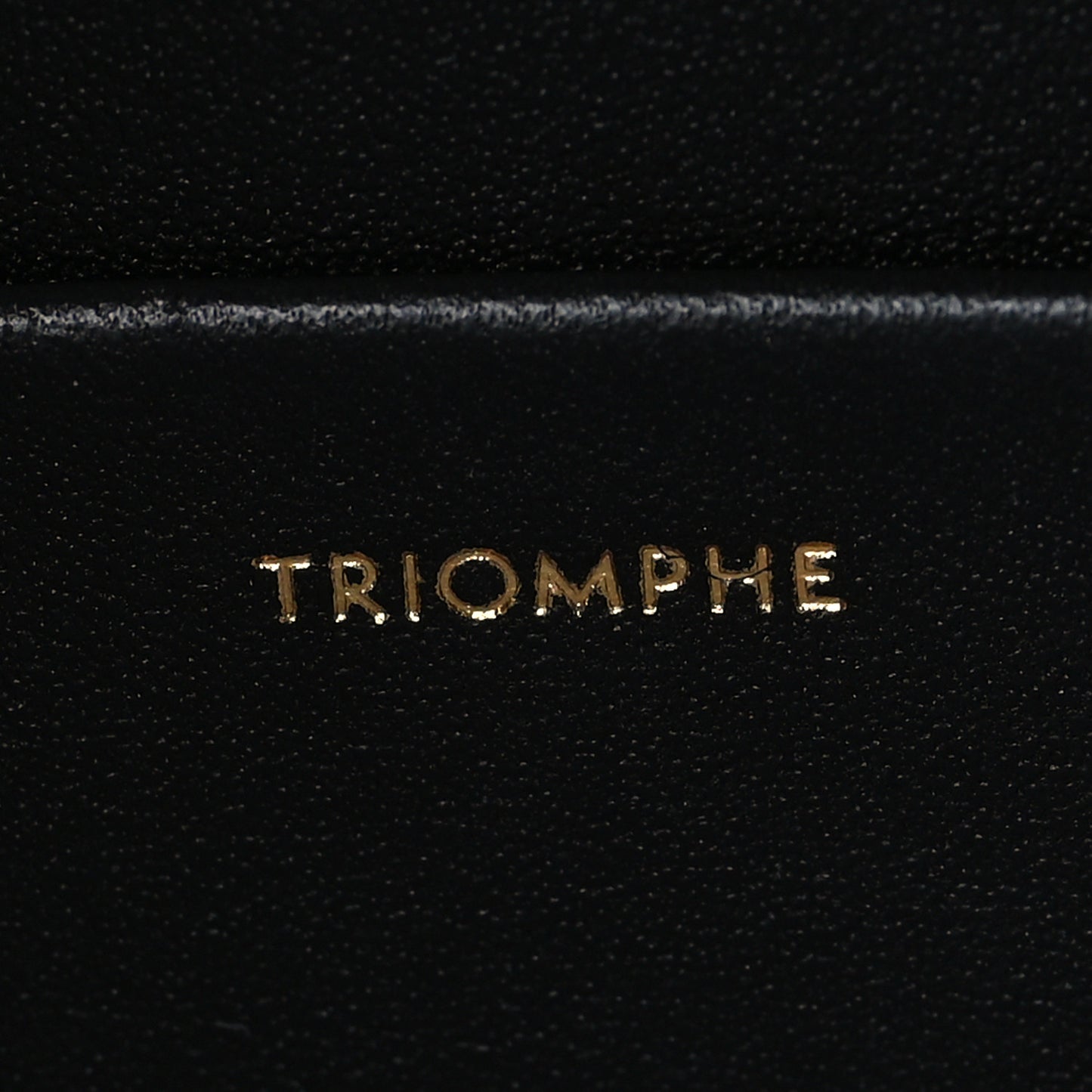 Shiny Calfskin Triomphe Shoulder Bag Black