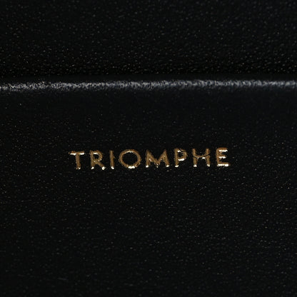 Celine Shiny Calfskin Triomphe Shoulder Bag Black 7 of 11
