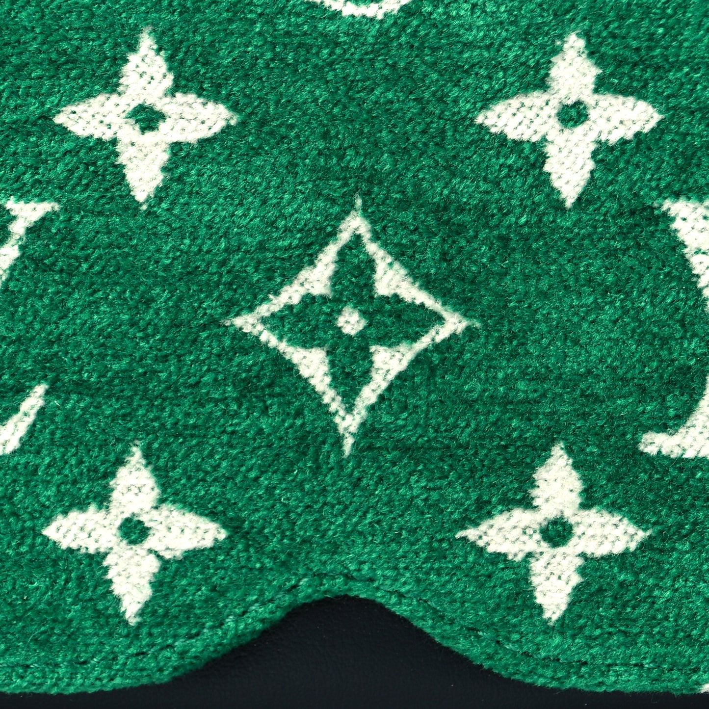 Jacquard Velvet Monogram LV Match Sunglasses Case GM Vert