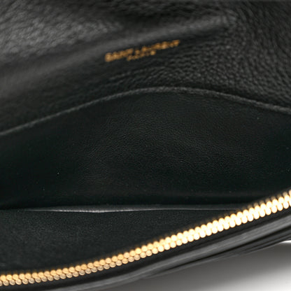 Saint Laurent Calfskin Tiny Monogram Cassandre Wallet Black 5 of 6