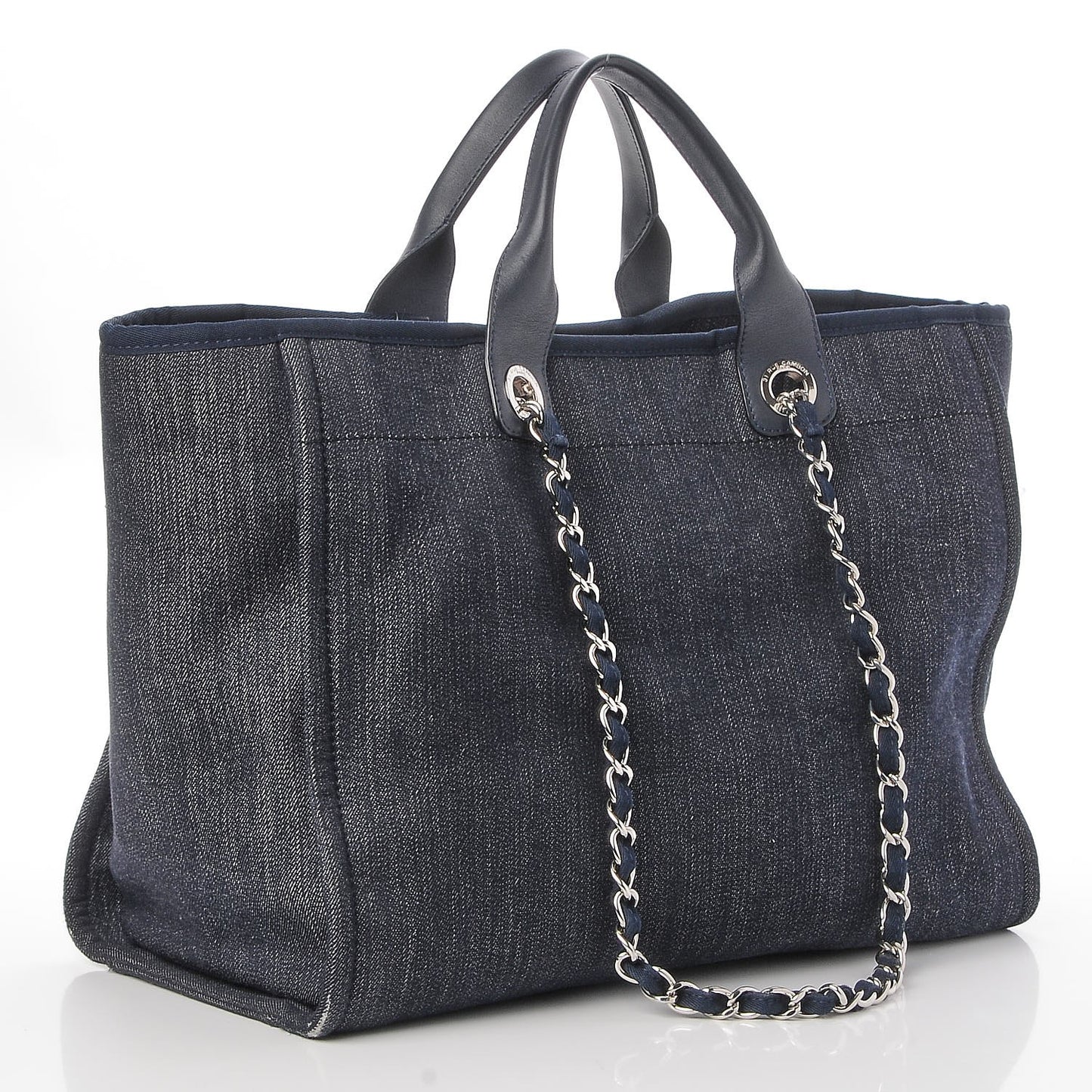 Denim Large Deauville Tote Dark Blue