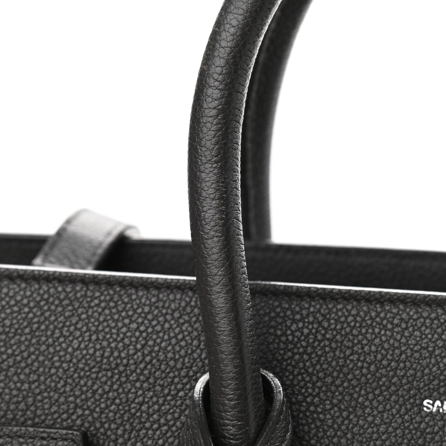 Grained Calfskin Small Sac De Jour Coal