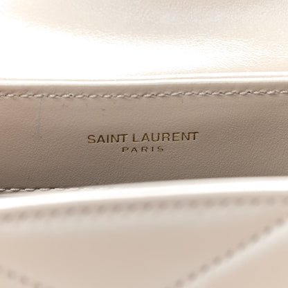 Saint Laurent Calfskin Y Quilted Monogram Toy Loulou Crossbody Bag Dark Beige 7 of 10