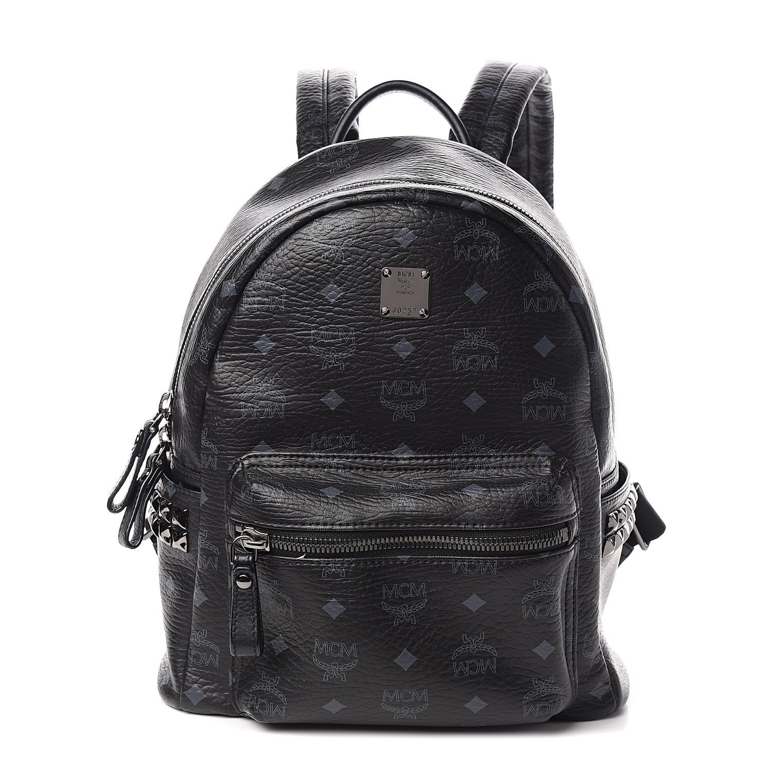 MCM Visetos Small Side Stud Stark Backpack Black 1 of 11