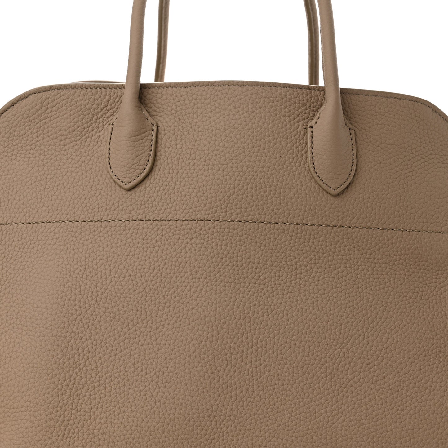 Matte Grained Calfskin Soft Margaux 15 Dark Taupe