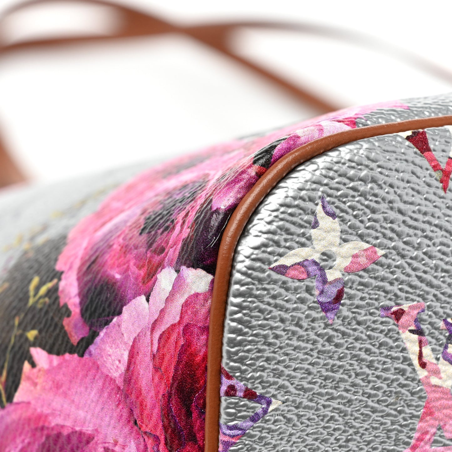 Metallic Monogram LV Garden Neverfull MM Silver