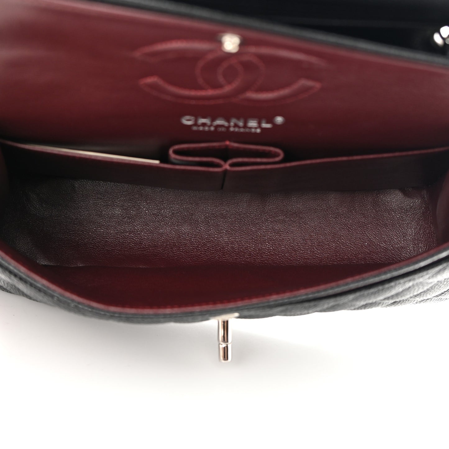 Caviar Quilted Small Double Flap Black