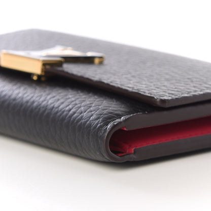 Louis Vuitton Taurillon Capucines Compact Wallet Black 5 of 9