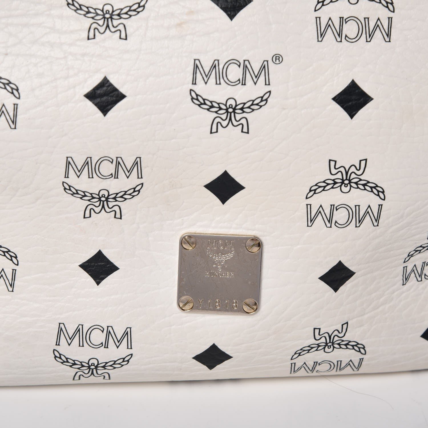 MCM Visetos Drawstring Bag White 7 of 21