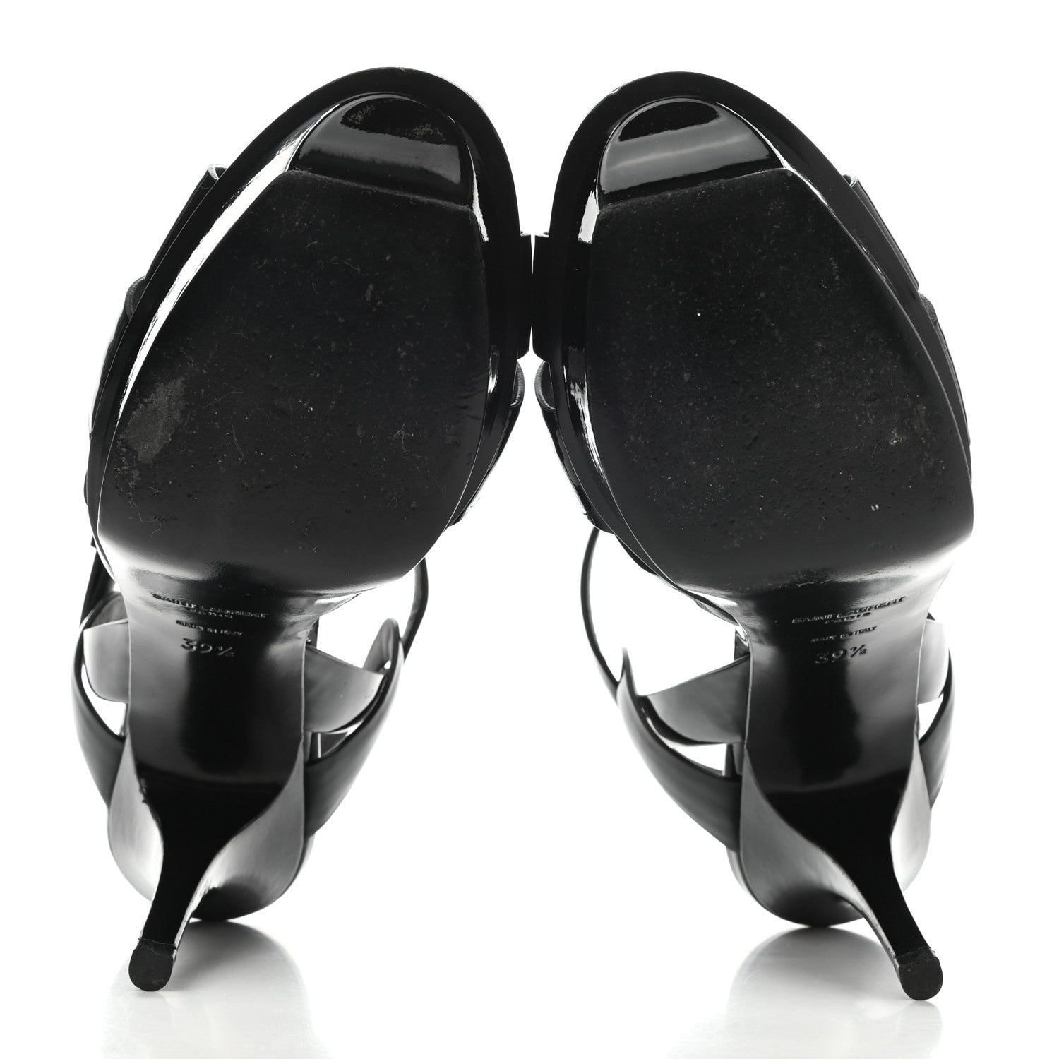 Saint Laurent Patent Tribute 75 Platform Sandals 39.5 Black 5 of 11