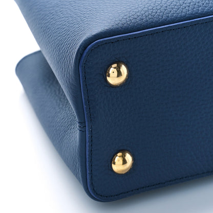 Louis Vuitton Taurillon Marble Capucines MM Midnight Blue 7 of 8