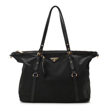 Prada Tessuto Nylon Saffiano Tote Black 1 of 10