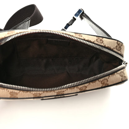 Gucci Monogram Dollar Calfskin Belt Bag Beige Ebony Testa di Moro Marrone Scuro 5 of 9