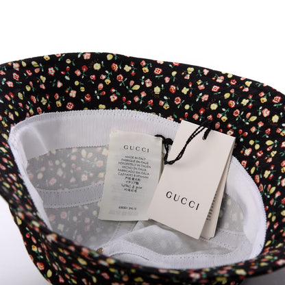 Gucci X LIBERTY OF LONDON Canvas Floral Print Bucket Hat L Black Multicolor 7 of 8