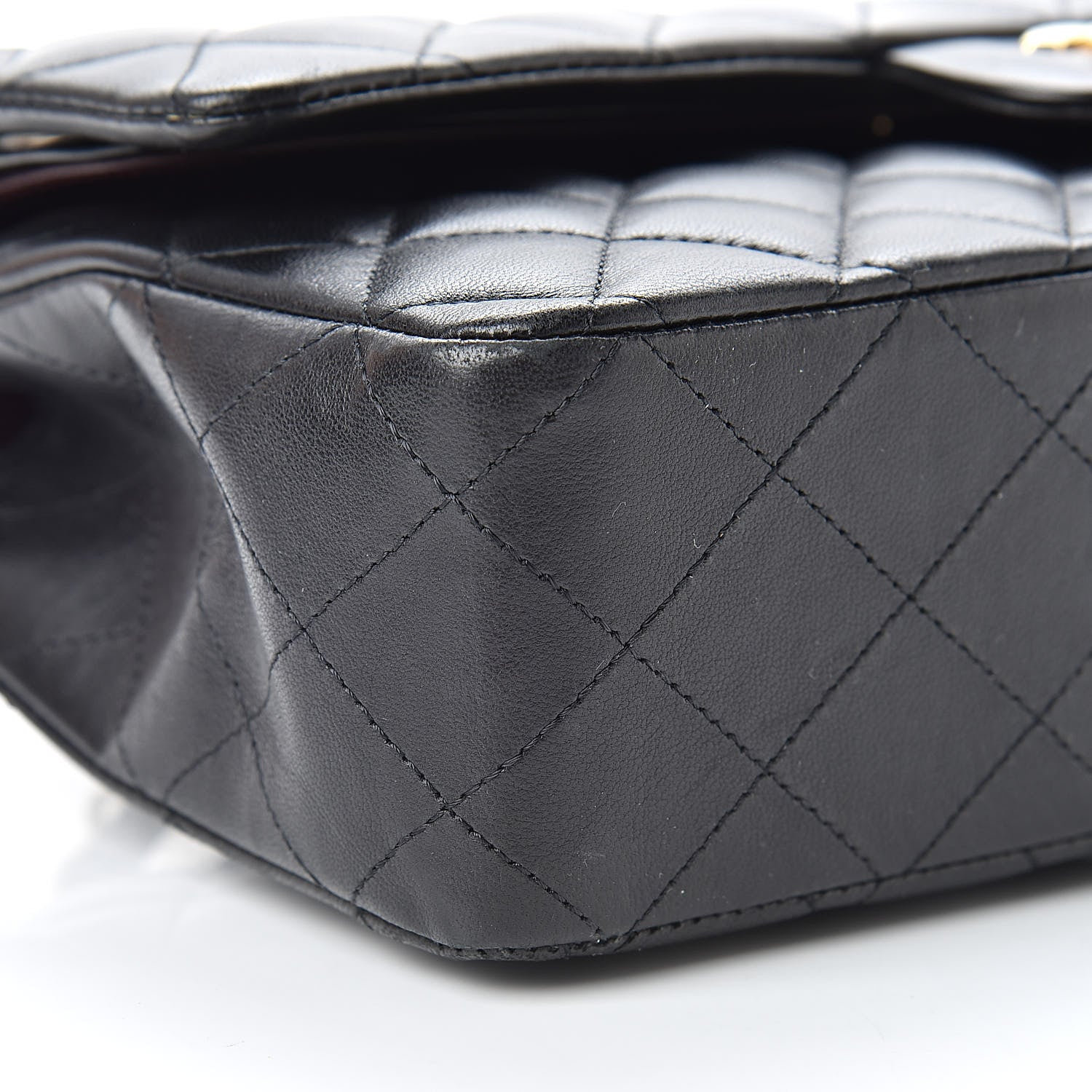 Chanel Lambskin Quilted Medium Double Flap Black 9 of 13