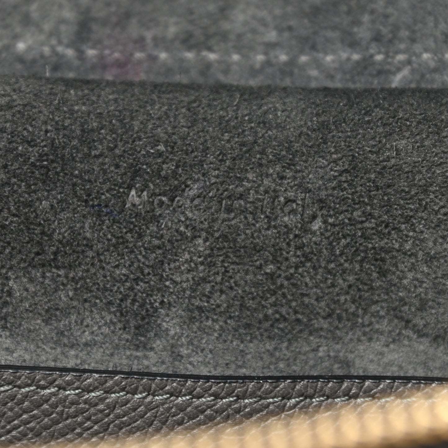 Grained Calfskin Nano Belt Bag Grey