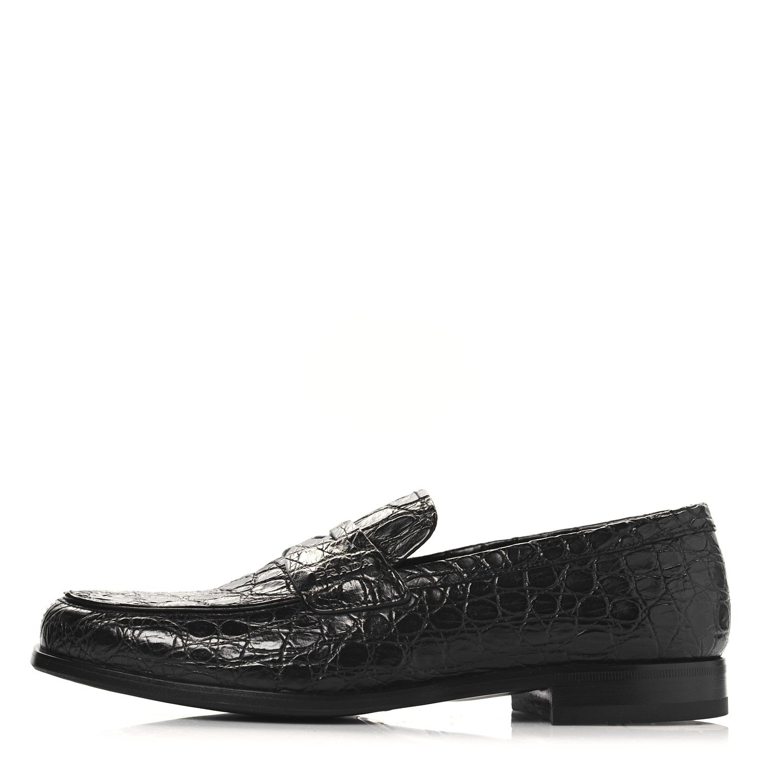 Prada Crocodile Mens Loafers 7 Black 1 of 10