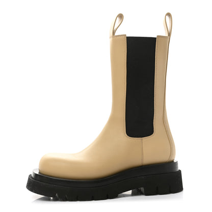 Bottega Veneta Calfskin The Lug Chelsea 55mm Boots 36.5 Cane Sugar 1 of 7