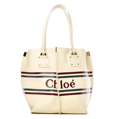 Chloe Smooth Calfskin Medium Vick Tote Off White 1 of 12