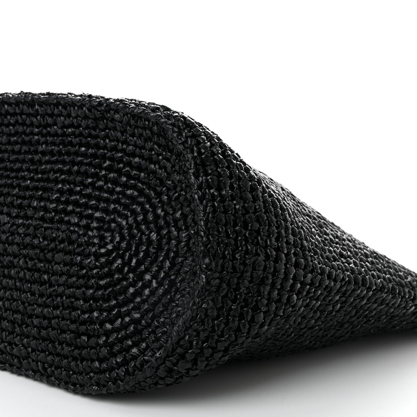 Raffia Woven Large Le Cagole Panier Tote Black