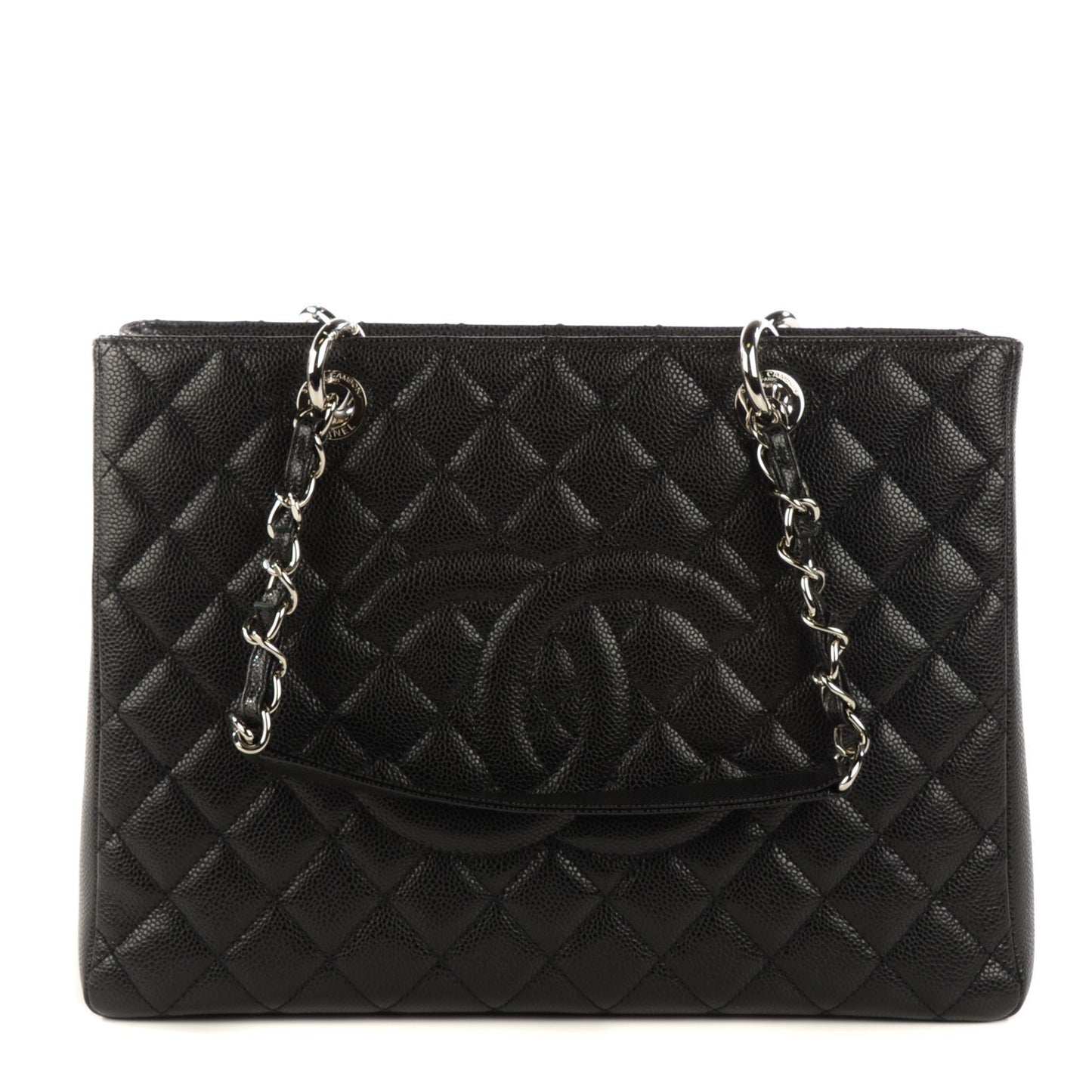Caviar Quilted Grand Shopping Tote GST Black