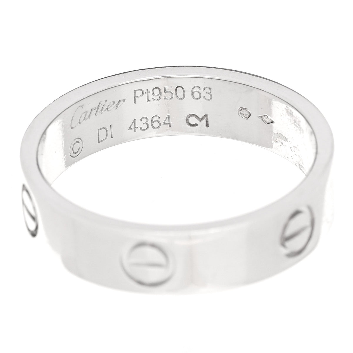 18K White Gold 5.5mm LOVE Ring 63 10.25