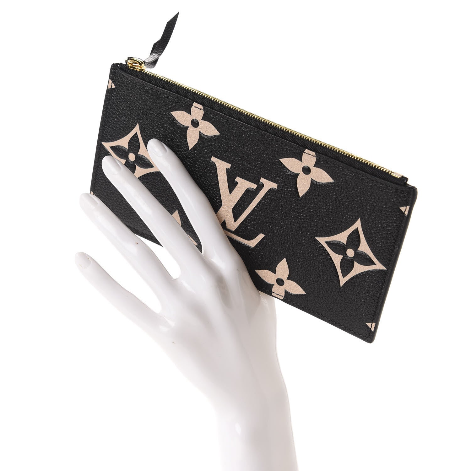Louis Vuitton Empreinte Monogram Giant Crafty Pochette Felicie Zippered Insert Black 2 of 6