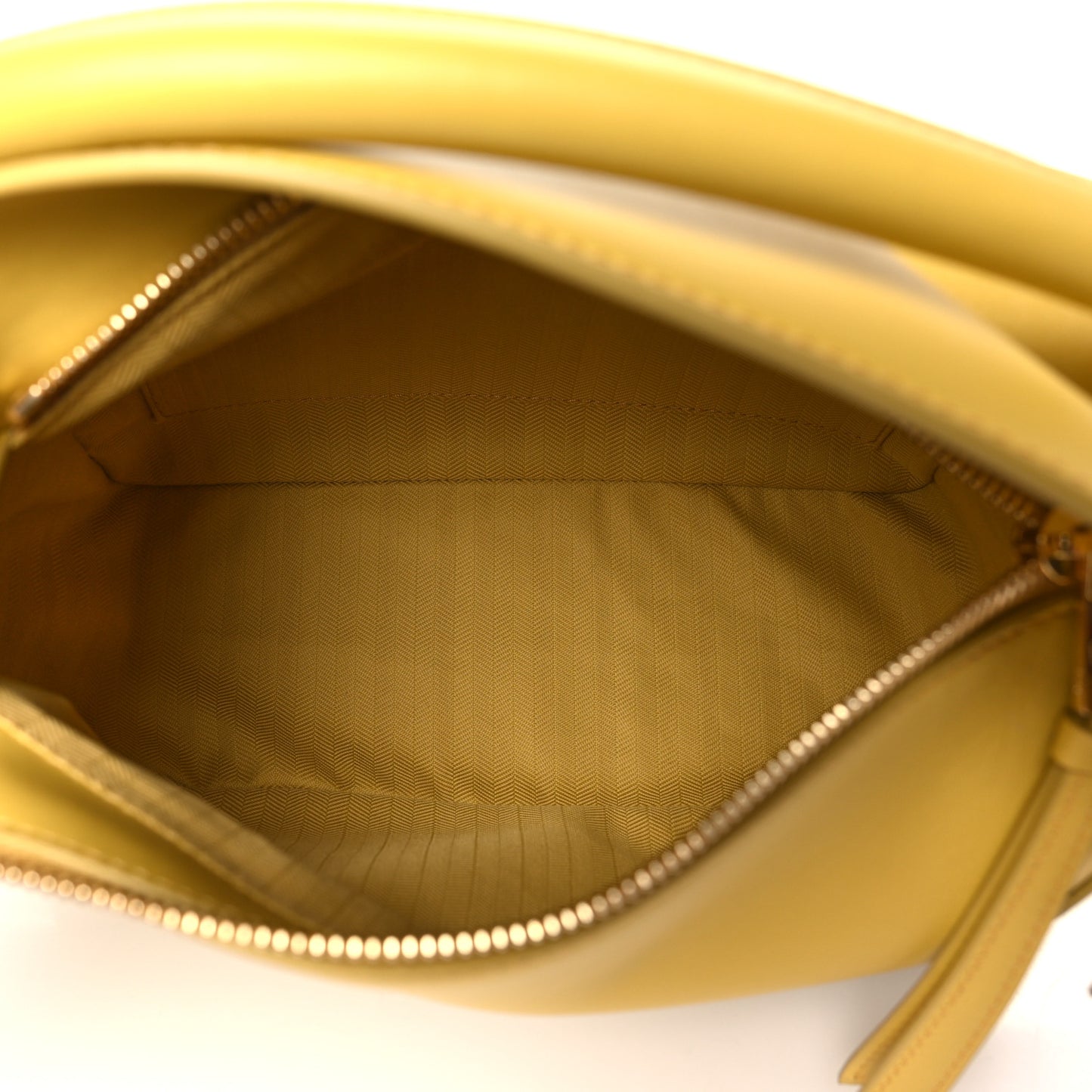 Satin Calfskin Monochrome Small Puzzle Edge Bag Pale Yellow Glaze