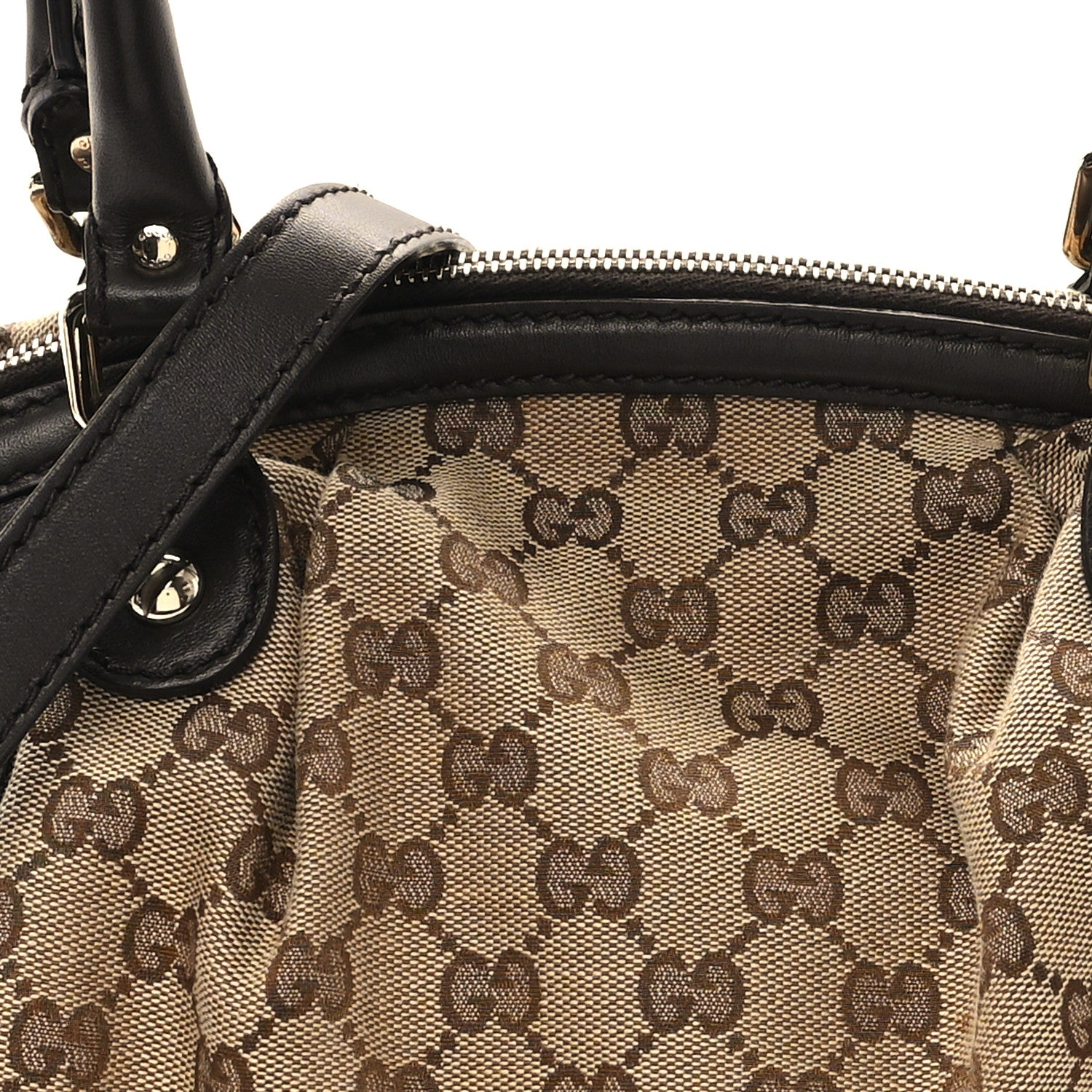 Gucci Monogram Medium Sukey Boston Bag Dark Brown 8 of 11