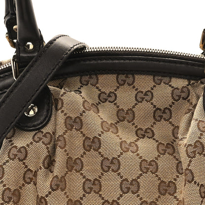 Gucci Monogram Medium Sukey Boston Bag Dark Brown 8 of 11