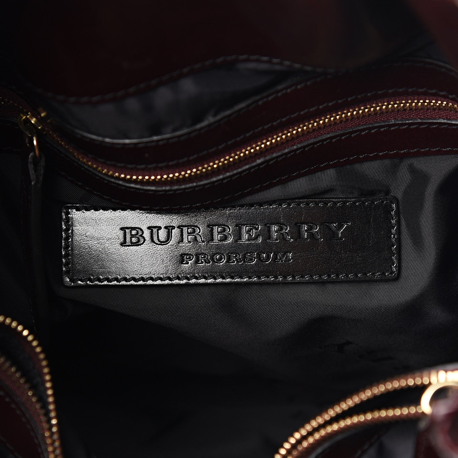 Burberry Raffia Whipstitch Bag Brown Black 5 of 10