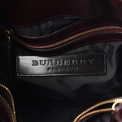Burberry Raffia Whipstitch Bag Brown Black 5 of 10