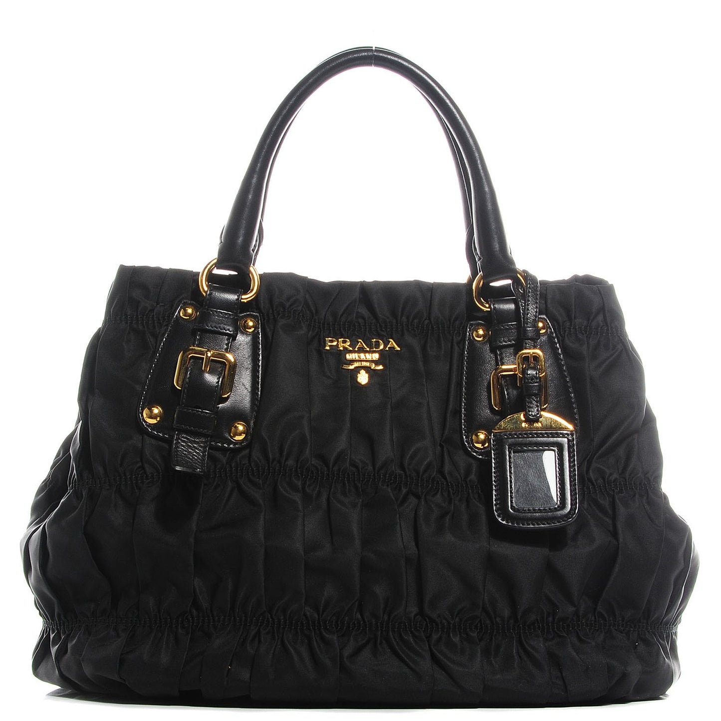 Tessuto Nylon Gaufre Tote Nero Black