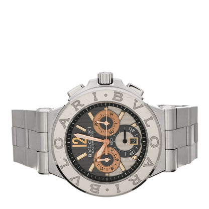 Bulgari Stainless Steel 18K White Gold 42mm Diagono Chronograph Automatic Watch 2 of 5