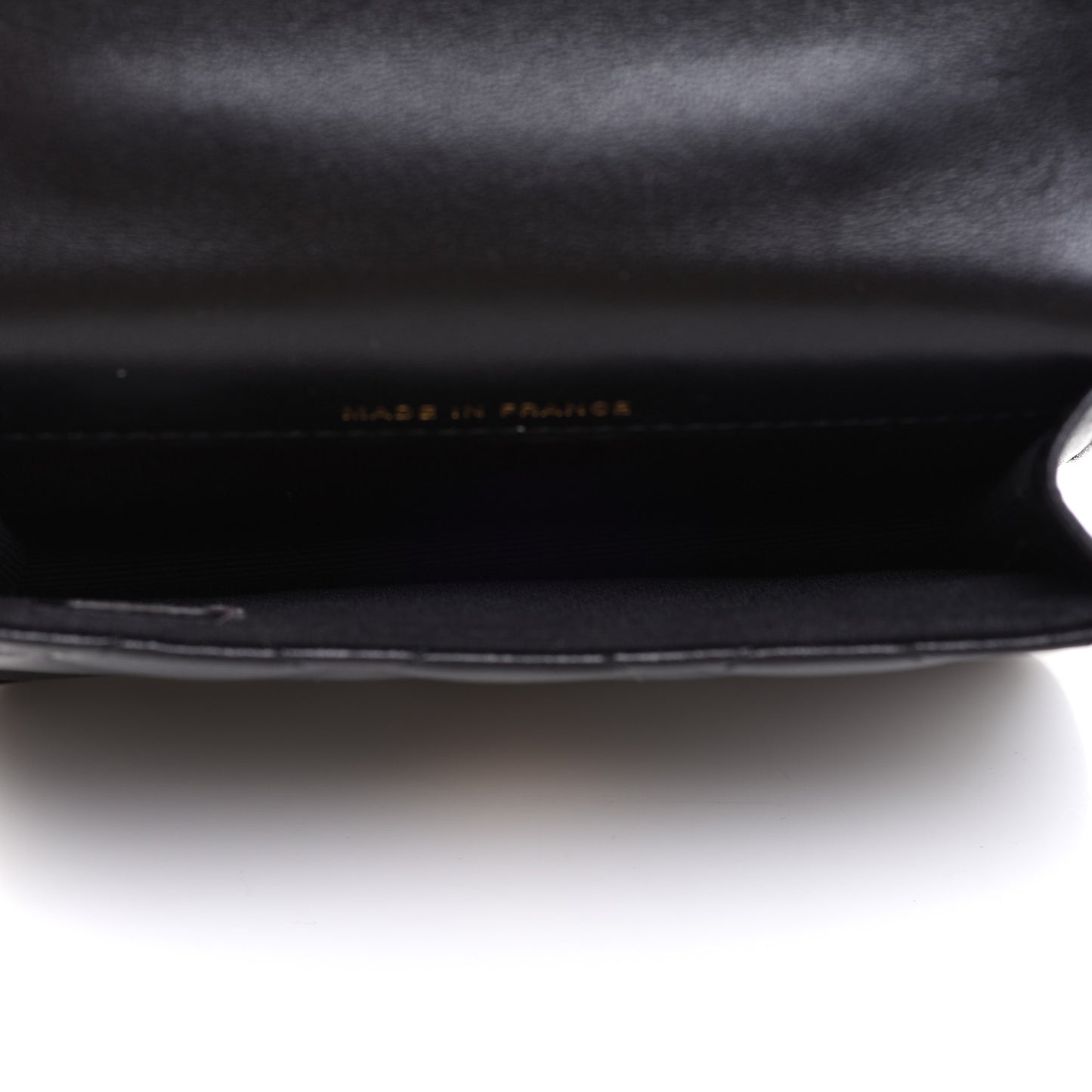 Lambskin Quilted Top Handle Flap Coin Purse With Chain Black