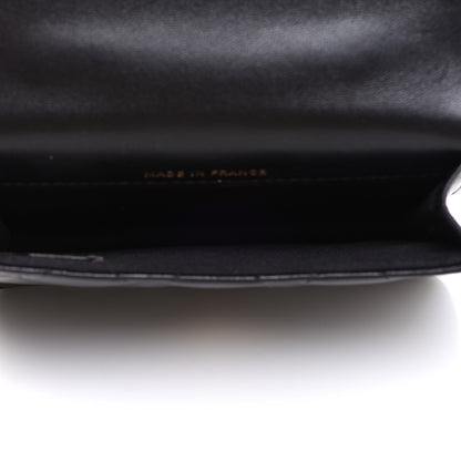 Chanel Lambskin Quilted Top Handle Flap Coin Purse With Chain Black 5 of 14