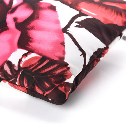 Prada Tessuto Soft Nylon Rose Print Small Chain Clutch Pink 8 of 8