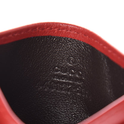 Gucci Calfskin Matelasse GG Marmont Card Holder Hibiscus Red 6 of 6