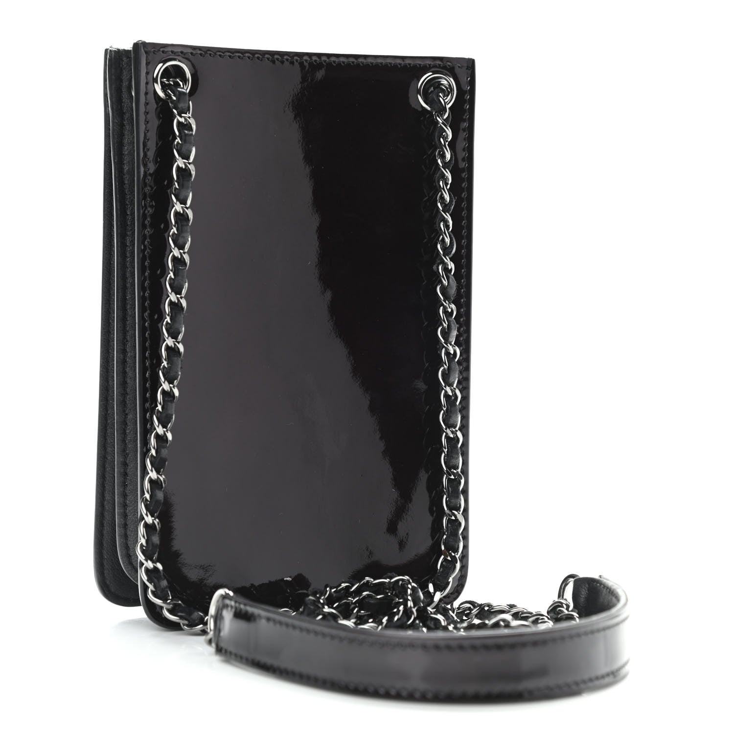 Chanel Patent CC Phone Holder Crossbody Black 3 of 11