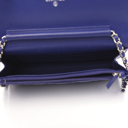 Chanel Lambskin Quilted Wallet On Chain WOC Purple 4 of 12