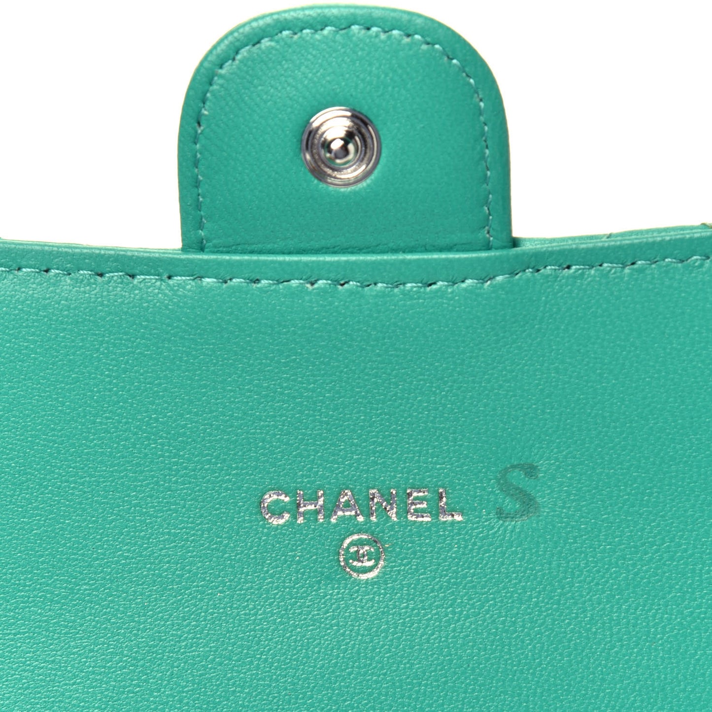 Lambskin Quilted Travel Wallet Green