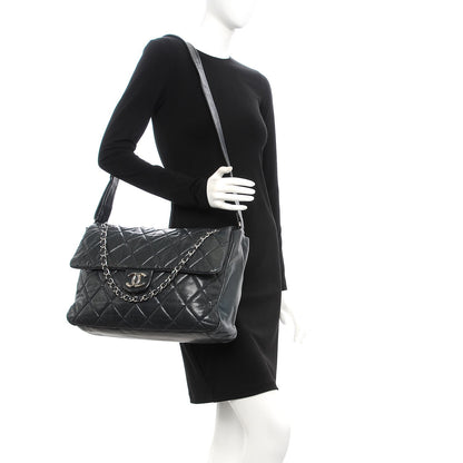 Chanel Glazed Caviar Quilted Stretch Spirit Messenger Bag Blue 2 of 16