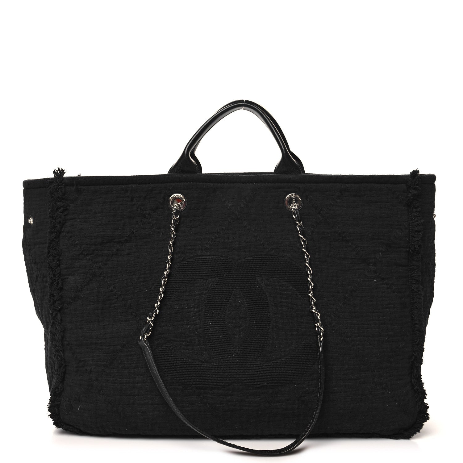 Chanel Canvas Extra Large Double Face Shopping Tote Black 1 of 10