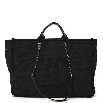 Chanel Canvas Extra Large Double Face Shopping Tote Black 1 of 10