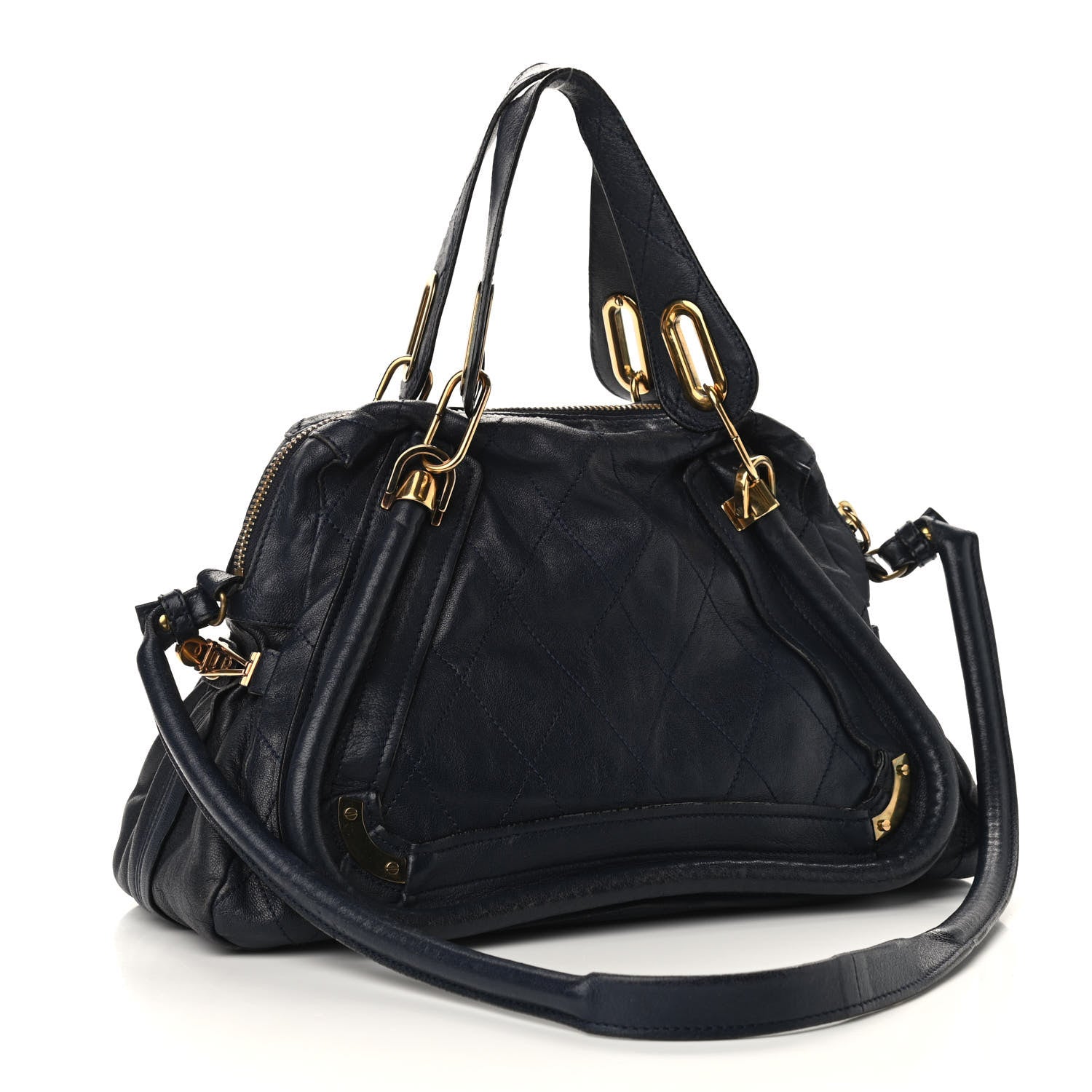 Chloe Sheepskin Quilted Medium Paraty Navy 2 of 13