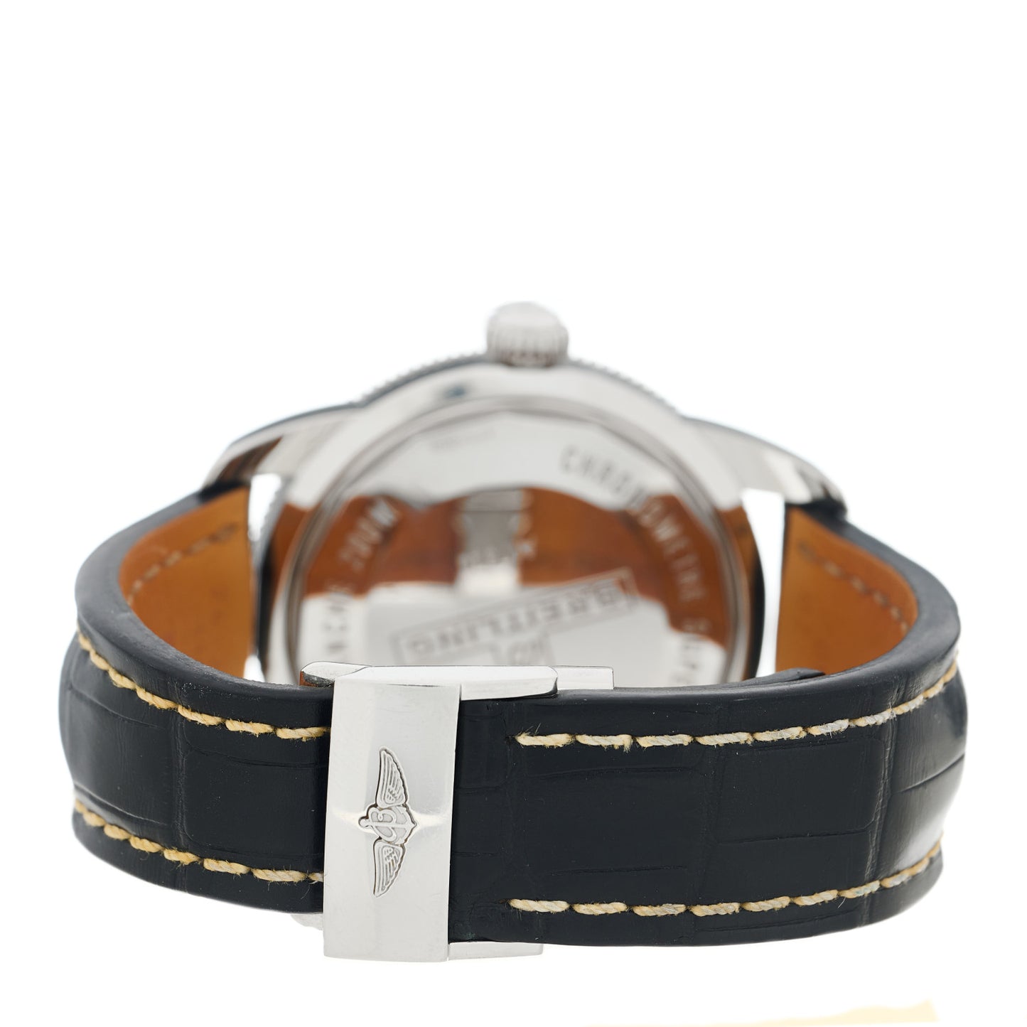 Stainless Steel Alligator 46mm Superocean Heritage 46 Automatic Watch Black A17320