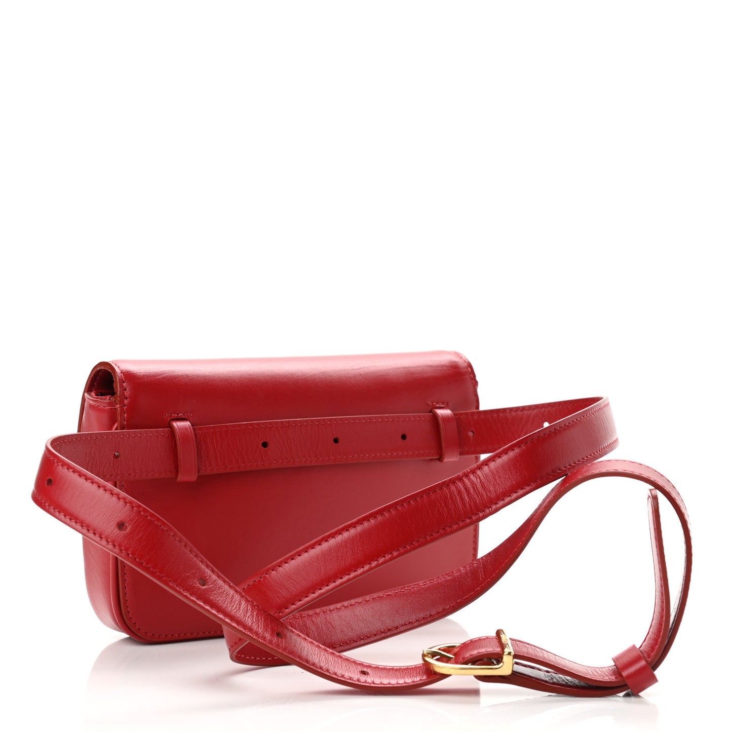 Smooth Calfskin Tassel Belt Bag Red